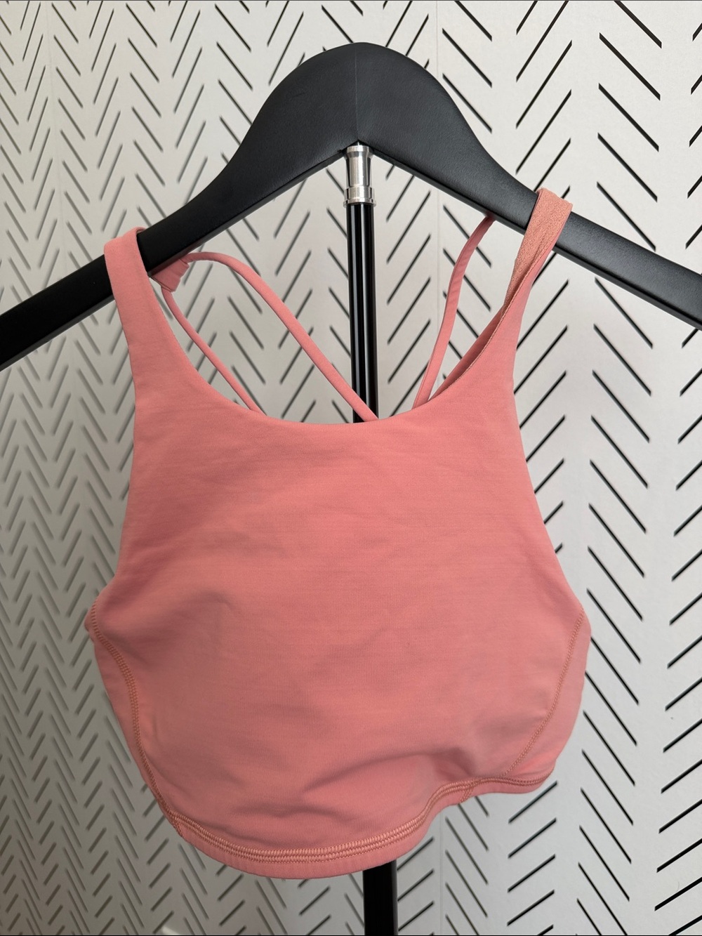 lululemon athletica High-Neck Strappy Sports Bra - Coral Pink